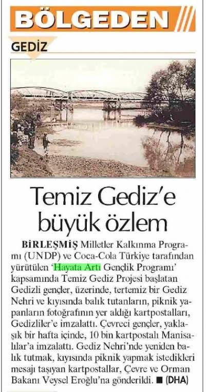 Temiz Gediz haber kupürü